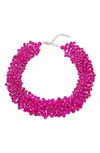 Eye Candy Los Angeles Hazel Hot Pink Collar Necklace In Pink