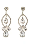 Eye Candy Los Angeles Crystal Drop Statement Earrings In Gold