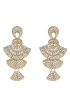 Eye Candy Los Angeles Harper Cz Dangle Earrings In Gold