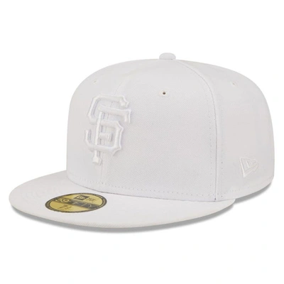 New Era San Francisco Giants White On White 59fifty Fitted Hat