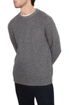 Vince Raglan Ribbed Crewneck Sweater In Med H Grey