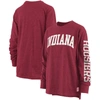 Pressbox Women's Oklahoma Sooners Two-hit Canyon Long Sleeve T-shirt In Burgundy