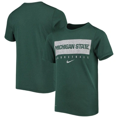 NIKE YOUTH NIKE GREEN MICHIGAN STATE SPARTANS LEGEND BASKETBALL PRACTICE PERFORMANCE T-SHIRT