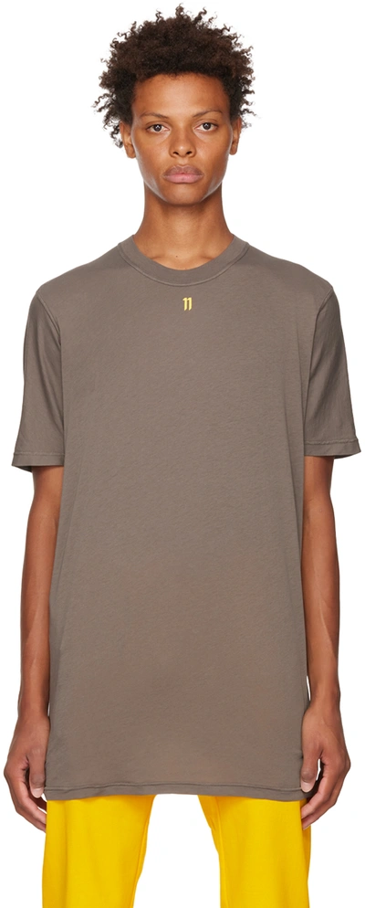 11 By Boris Bidjan Saberi Brown Ts5 T-shirt In Wehr Grün