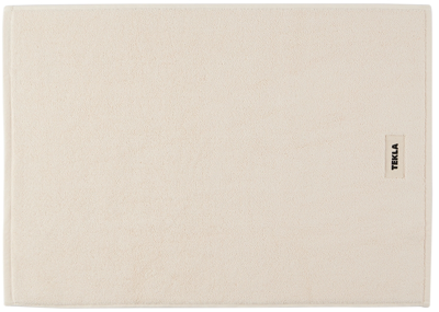 Tekla Off-white Organic Cotton Bath Mat In Ivory