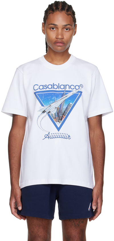 Casablanca Aiiiiir Printed T-shirt In White