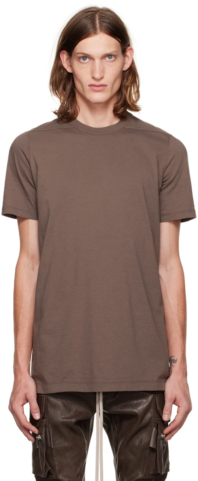 Rick Owens Level Regular-fit Crewneck Silk-jersey T-shirt In Grey