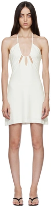 Third Form Ssense Exclusive Off-white Minidress In Cream