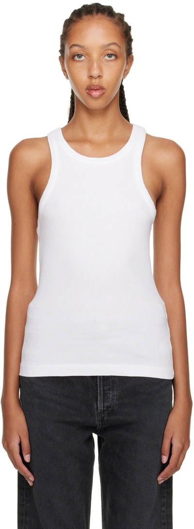 Agolde Bailey Crew Neck Tank Top In Animal Print