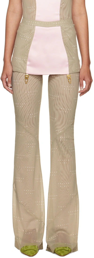 Poster Girl Ssense Exclusive Pink & Taupe Portia Trousers In Clay/blush Pink