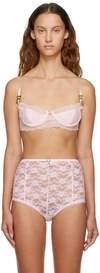 Poster Girl Ssense Exclusive Pink Anais Bra In Clay/dusky Pink
