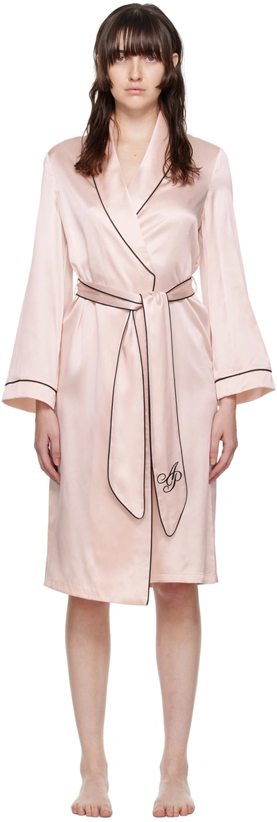 Agent Provocateur Pink Classic Pj Robe In 650001 Pink/black