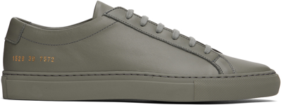 Common Projects Gray Original Achilles Sneakers In Cobalt Grey