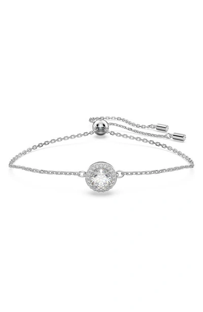 Swarovski Women's Constella Rhodium-plated & Crystal Slider Bracelet In Silver