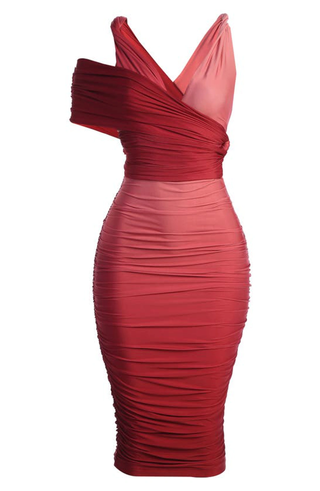 brown ombré edge of romance midi dress Jluxlabel Convertible Neck In Pink Midi length