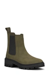 Timberland Courmayeur Valley Womens Suede Lugged Sole Ankle Boots In Olive Nubuck