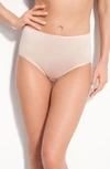 Hanro Seamless Cotton Full-cut Briefs In Beige