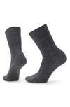 Smartwool Cable Knit Crew Socks In Medium Gray
