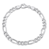 AMOUR AMOUR 5.5MM FIGARO CHAIN BRACELET IN STERLING SILVER