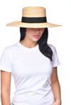 Carmen Sol Mirtha Raffia Sun Hat In Black