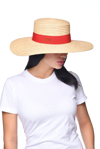 Carmen Sol Mirtha Raffia Sun Hat In White