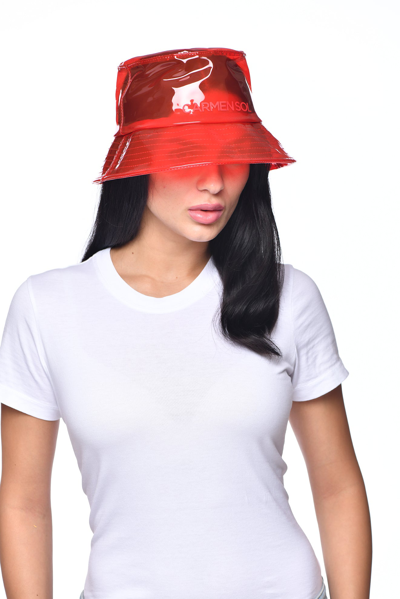 Carmen Sol Raquel Jelly Bucket Hat In Red