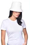 Carmen Sol Raquel Nylon Bucket Hat In White