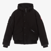 Canada Goose Unisex Rundle Hooded Bomber Jacket - Big Kid In Black