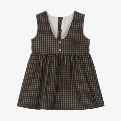 Paloma De La O Babies'  Girls Grey Pinafore Dress