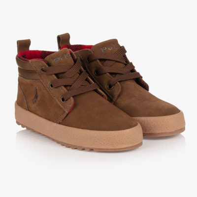 Polo Ralph Lauren Kids' Boys Brown Suede Ankle Boots