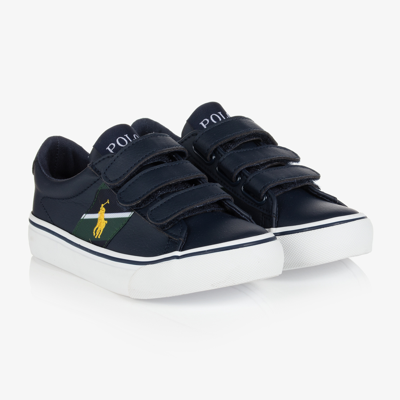 Polo Ralph Lauren Kids' Boys Navy Blue Logo Trainers