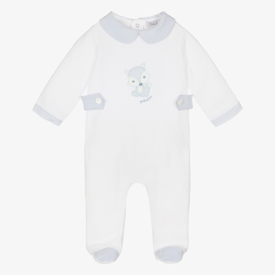 Patachou Boys White Velour Fox Babygrow