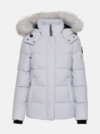 Moose Knuckles White Nylon 3q  Down Jacket In Grey