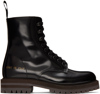 COMMON PROJECTS BLACK COMBAT ANKLE BOOTS