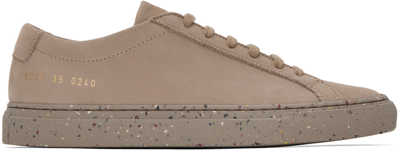 Common Projects Taupe Achilles Low Sneakers In 0240 Taupe