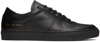 Common Projects Bball Low Bumpy Leather Sneakers In Black