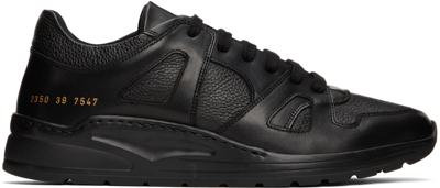 Common Projects Black Track Technical Sneakers In 7547 Black