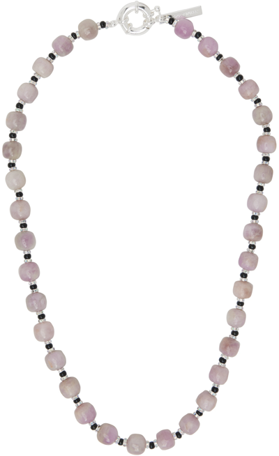 Pearl Octopuss.y Purple Lilac Necklace In Lilac/silver