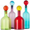 Polspotten Multicolor Large Bubbles & Bottles Vase Set In Multi