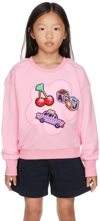 MARC JACOBS KIDS PINK URBAN JUNGLE DETACHABLE PATCH SWEATSHIRT