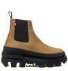 Moncler Khaki Lir Chelsea Boots In Brown
