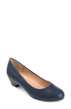 Journee Collection Saar Kitten Heel Pump In Navy