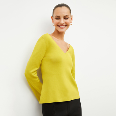 M.m.lafleur The Kara Top - 365knit In Chartreuse