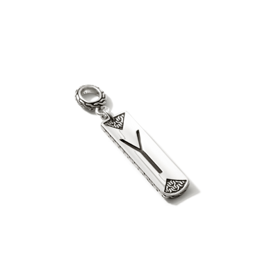 John Hardy Classic Chain Silver Initial Y Pendant In Multicolor