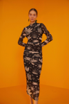 black & white cerrado sky tulle dress Valora Swiss Dot Tulle Maxi Dress, Black main image 1