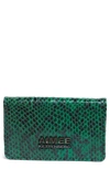 Aimee Kestenberg Sammy Bifold Card Wallet In Emerald Snake