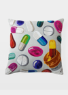 Jonathan Adler Happy Pills Beaded Pillow