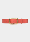 VAINCOURT PARIS LA CAPTIVANTE PEBBLED LEATHER BELT