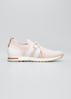 LORO PIANA KNIT LACE-UP RUNNER SNEAKERS