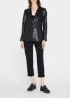 Kobi Halperin Benji Single-button Faux-leather Jacket In Black